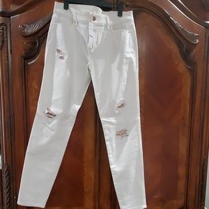 WHBM Skinny Ankle White Pants